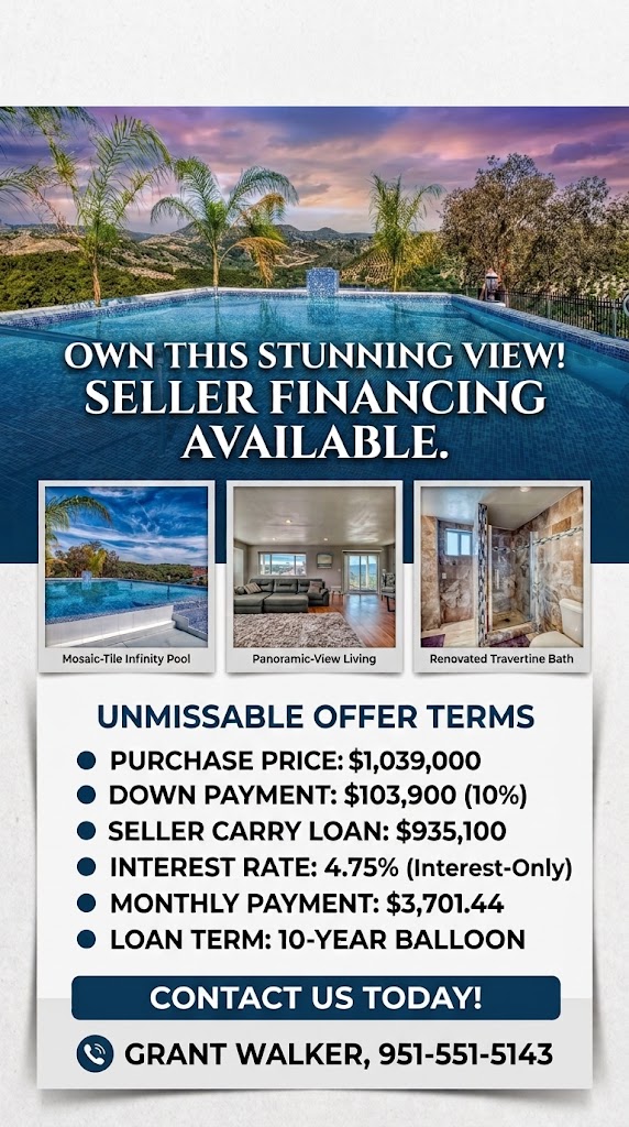 4BR Home in Temecula — Owner Financed